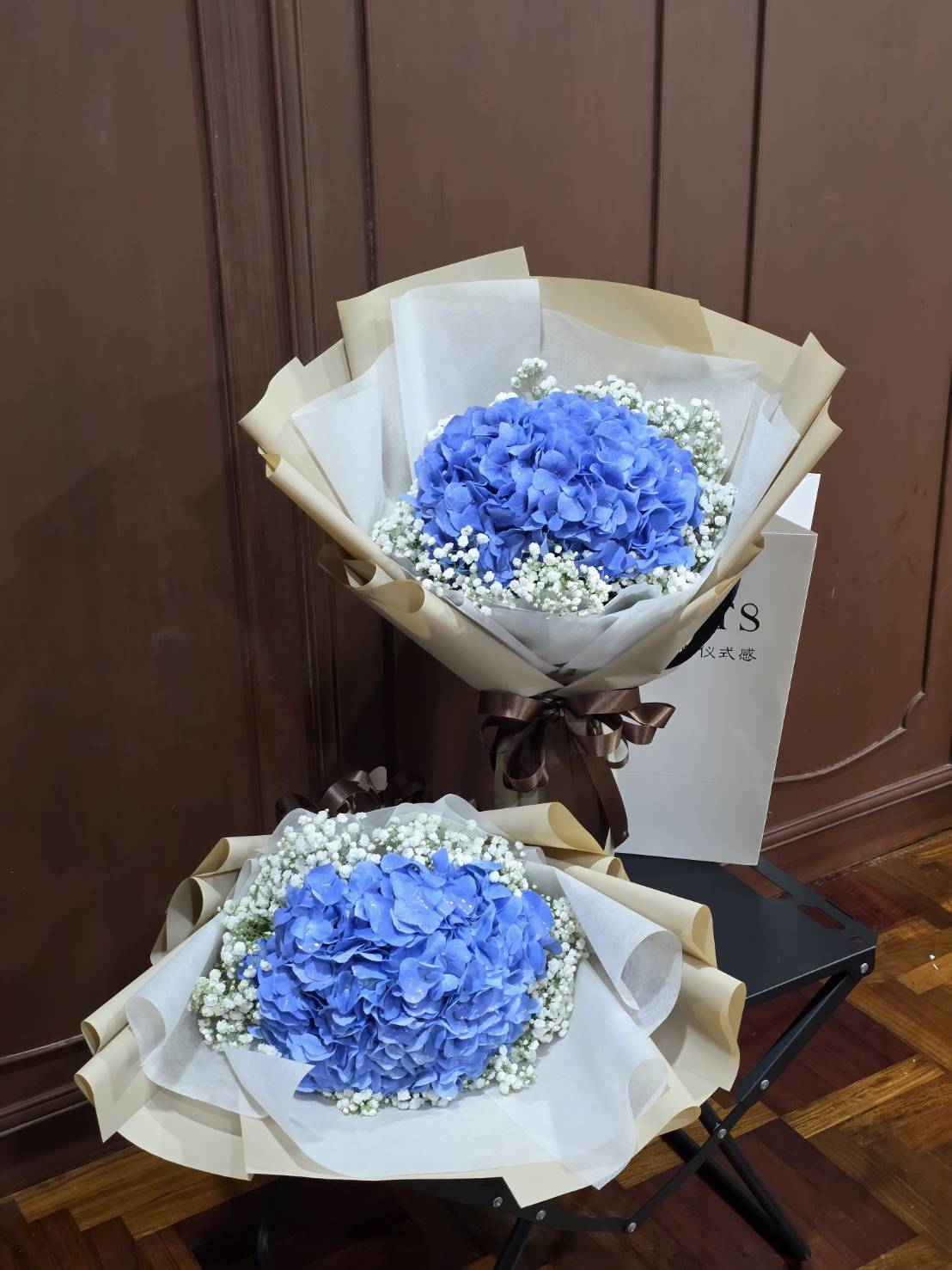 Gentle "Blue" Pastel - Hydrangea Bouquet - BestBloomBuddy