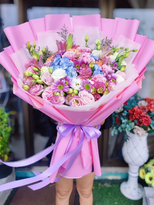Pink Promise - Mixed Flower Bouquet - BestBloomBuddy
