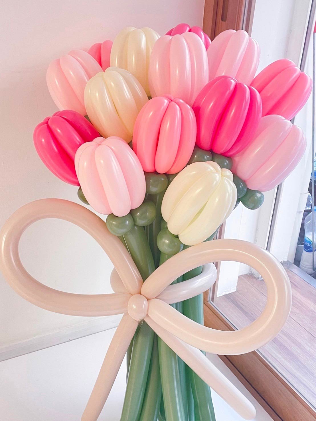Pinky Please - Balloon Flower Bouquet - BestBloomBuddy