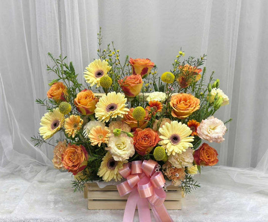 Gentle Cheer - Flower Basket - BestBloomBuddy