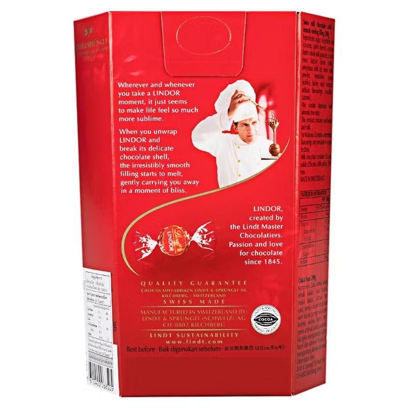 Lindt Lindor Cornets Milk Chocolate (200g.) ลินด์ ลินดอร์คอเนตช็อกโกแลต นม