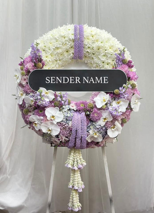 Graceful Tributes – Fresh Flower Wreath - BestBloomBuddy