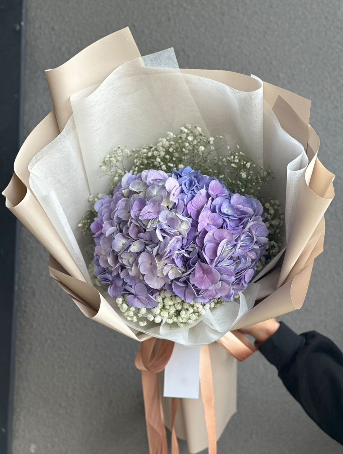 Gentle "Purple" Pastel - Hydrangea Bouquet - BestBloomBuddy