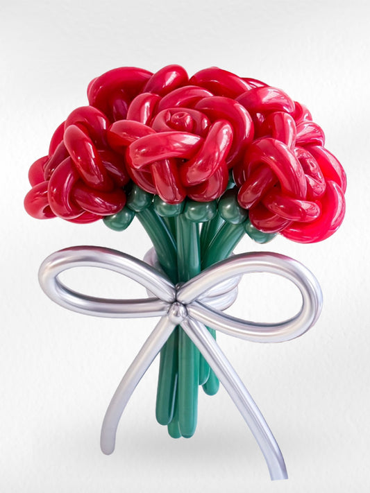 Radiant Roses – Balloon Flower Bouquet - BestBloomBuddy
