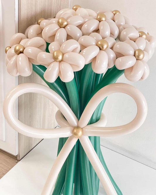Golden Grace – Balloon Flower Bouquet - BestBloomBuddy