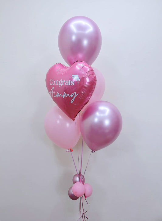 Pink Congrats – Balloon Bouquet - BestBloomBuddy