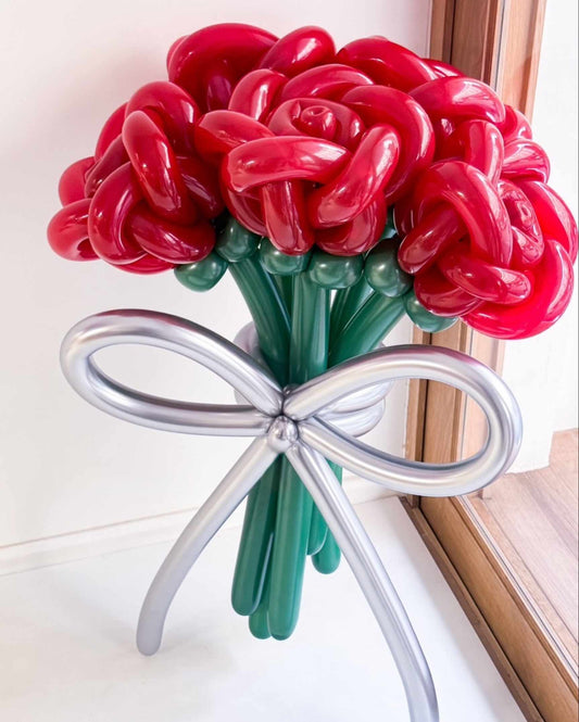 Radiant Roses – Balloon Flower Bouquet - BestBloomBuddy
