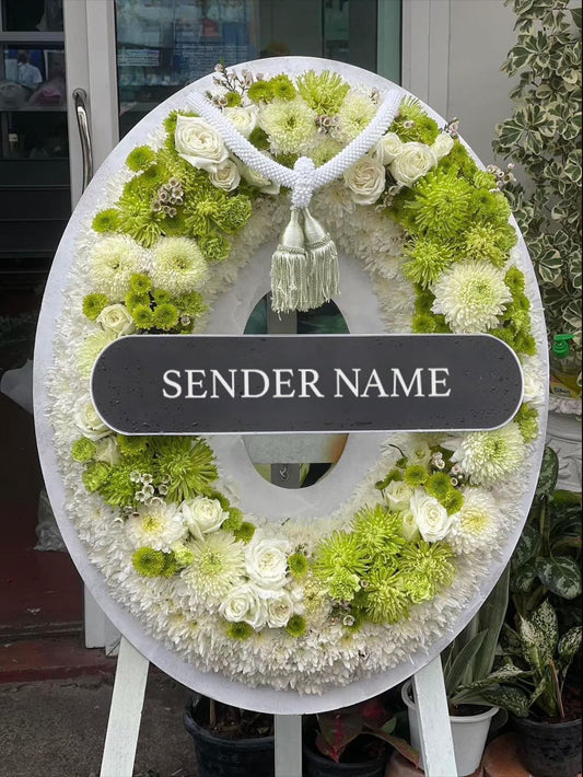 Divine Farewell – Fresh Flower Wreath - BestBloomBuddy