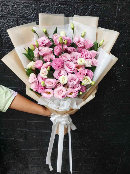 Princess Treat – Pink Lisianthus (Vietnam Rose) Bouquet
