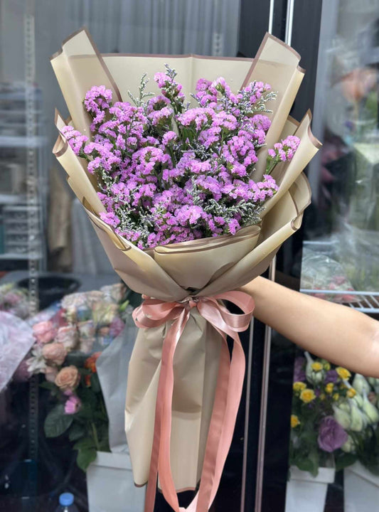 Vintage Cutie - Purple Statice Flower Bouquet