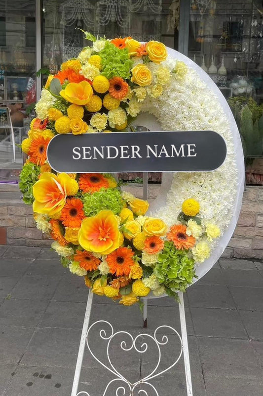 Soulful Tribute – Fresh Flower Wreath - BestBloomBuddy