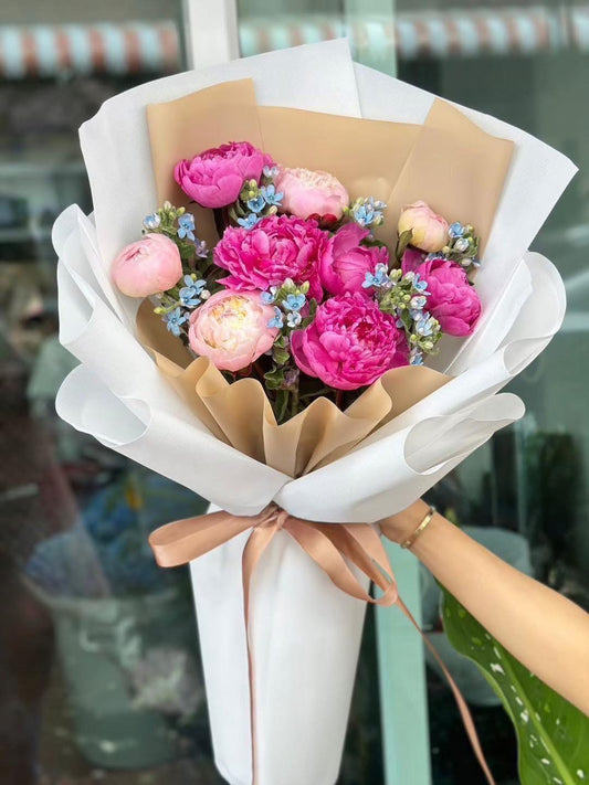 Lovely Blossom - Peony Bouquet - BestBloomBuddy