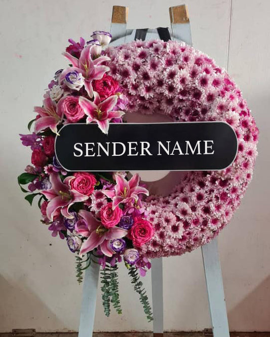 Respectful Blossoms – Fresh Flower Wreath - BestBloomBuddy