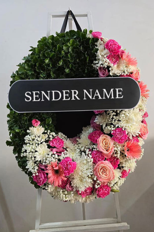 Calm Embrace – Fresh Flower Wreath - BestBloomBuddy