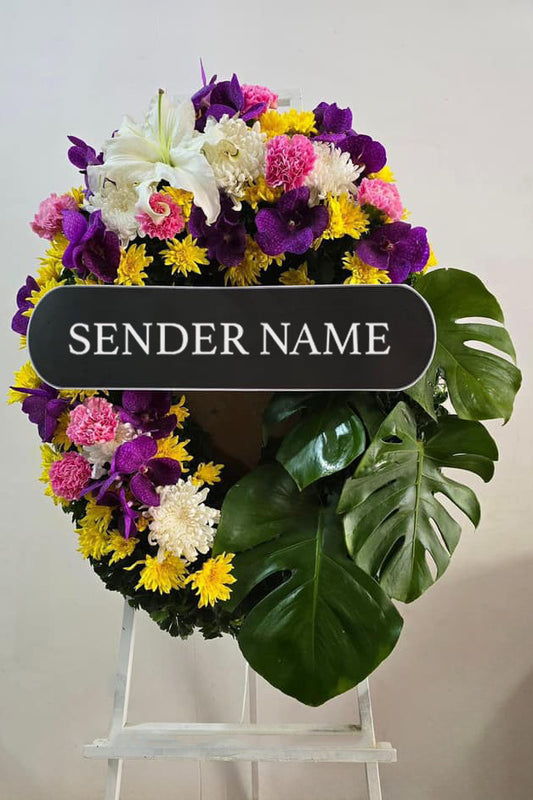 Heartfelt Farewells – Fresh Flower Wreath - BestBloomBuddy