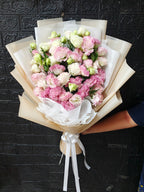Princess Treat – Pink Lisianthus (Vietnam Rose) Bouquet - BestBloomBuddy