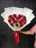 Deeply Yours – 15 Red Roses Bouquet - BestBloomBuddy