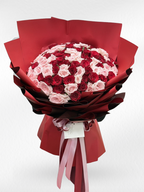 Heartbeats of Love – 100 Red & Pink Roses Bouquet
