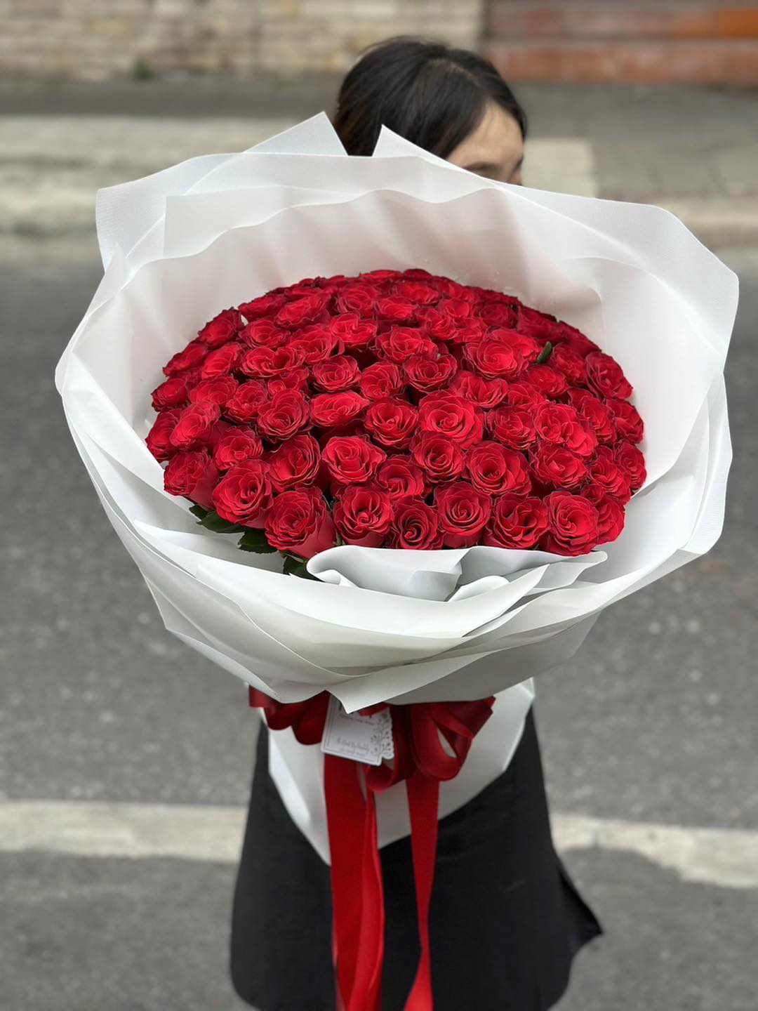 All My Love - 100 Red Roses Bouquet | Valentine's Day Collection - BestBloomBuddy