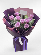 Forever Sweet – 10 Purple Roses Bouquet