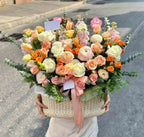 Happy Peachy – Flower Basket - BestBloomBuddy