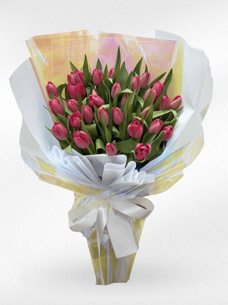 30_hot_pink_tulips_bouquet - BestBloomBuddy
