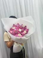 Pink Lotus bouquet featuring 20 vibrant lotus flowers from BestBloomBuddy, perfect for elegant floral decor.