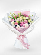 Pastel Grace - Lilies, Carnations and Lisianthus Bouquet - BestBloomBuddy