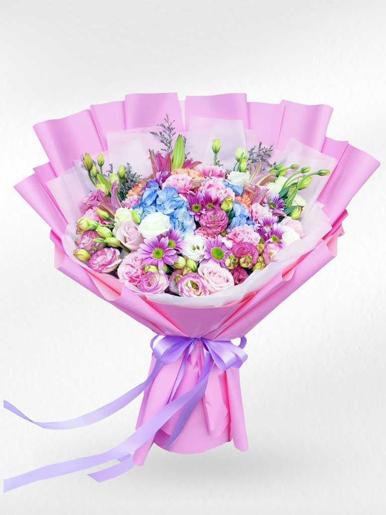 Pink Promise - Mixed Flower Bouquet - BestBloomBuddy