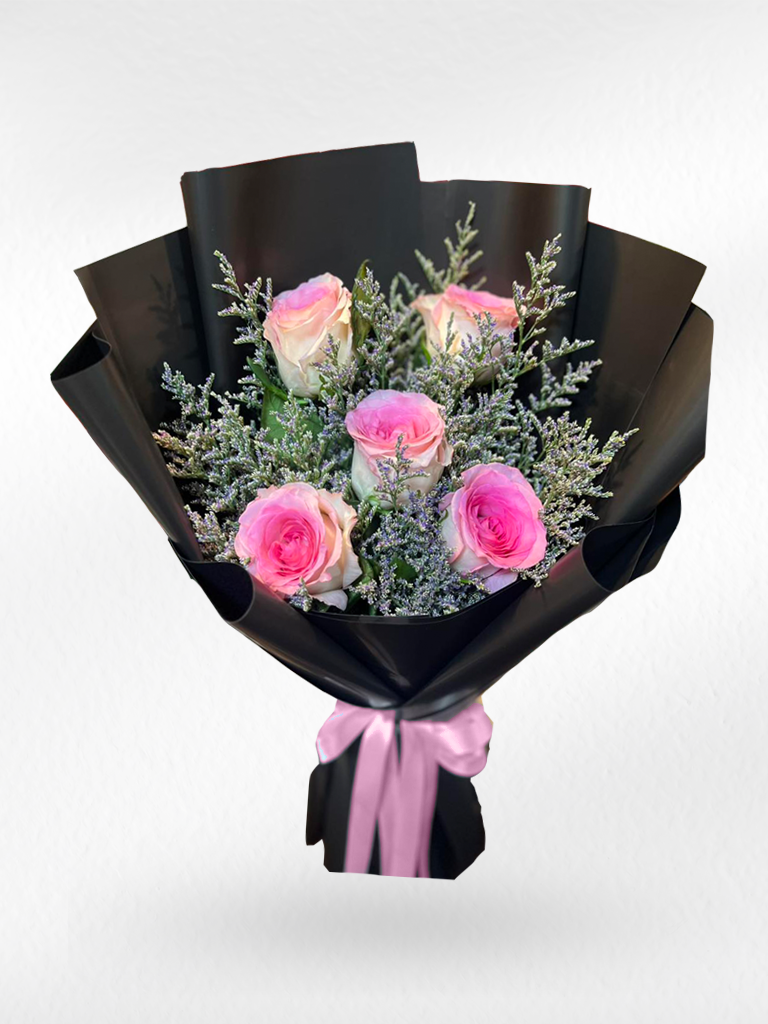 Pink Darling – 5 Pink Roses Bouquet | Valentine's Day Collection - BestBloomBuddy