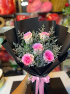 Pink Darling – 5 Pink Roses Bouquet | Valentine's Day Collection - BestBloomBuddy