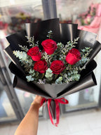 Red Darling – 5 Red Roses Bouquet | Valentine's Day Collection - BestBloomBuddy