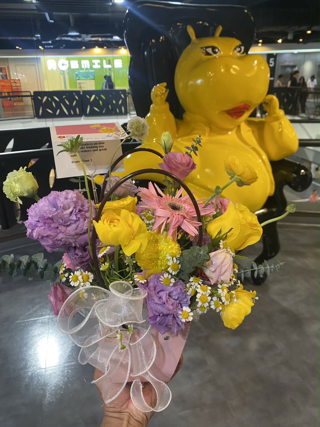 Pastel Delight – Flower Basket - BestBloomBuddy