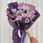 Forever Sweet – 10 Purple Roses Bouquet