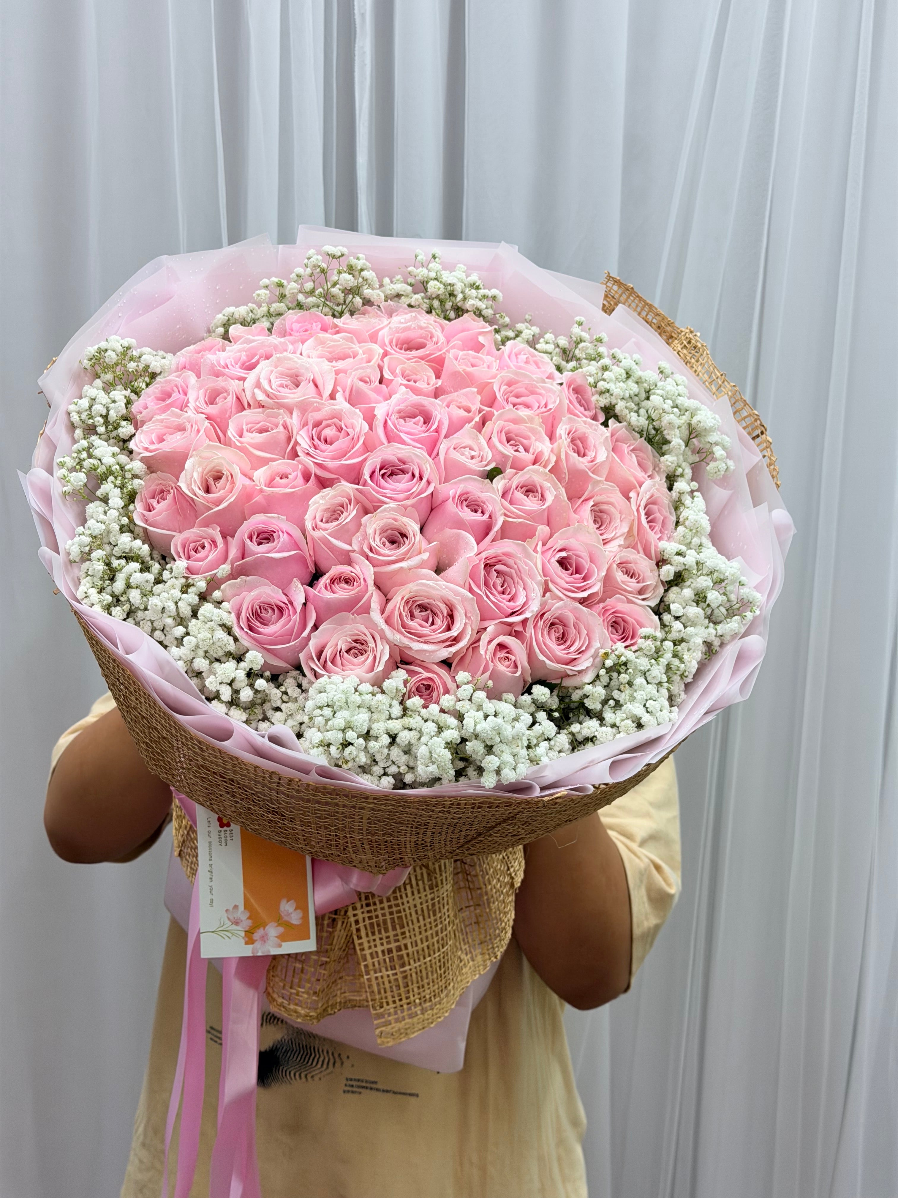 My Love - 50 Pink Roses Bouquet