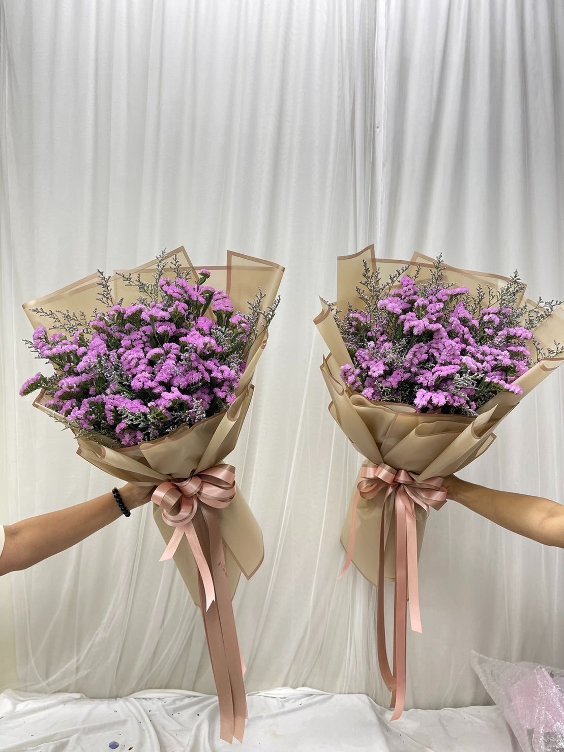 Vintage Cutie - Purple Statice Flower Bouquet