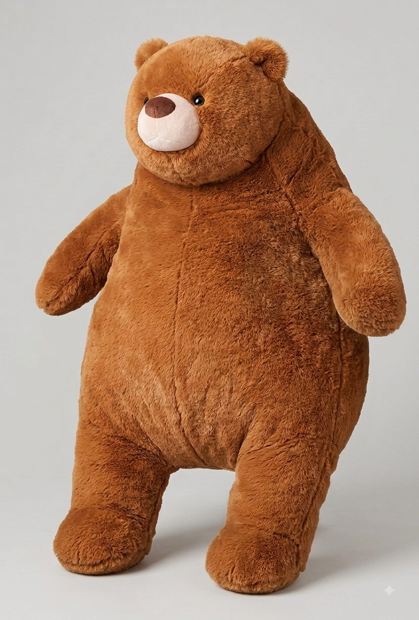 Chubby Teddy Bear (Chocolate) — ตุ๊กตาหมีน่ารัก (สีชอกโกแลต)
