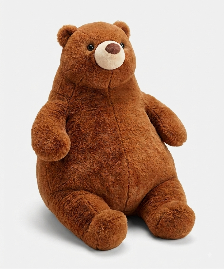 Chubby Teddy Bear (Chocolate) — ตุ๊กตาหมีน่ารัก (สีชอกโกแลต)