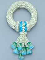 Sapphire Blessing - Fresh Flower Garland (พวงมาลัยดอกไม้สด) - BestBloomBuddy