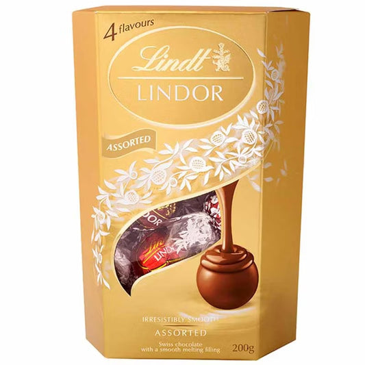 Lindt Lindor Cornets Assorted Chocolate (200g.) ลินด์ ลินดอร์คอเนตช็อกโกแลต รวมรส