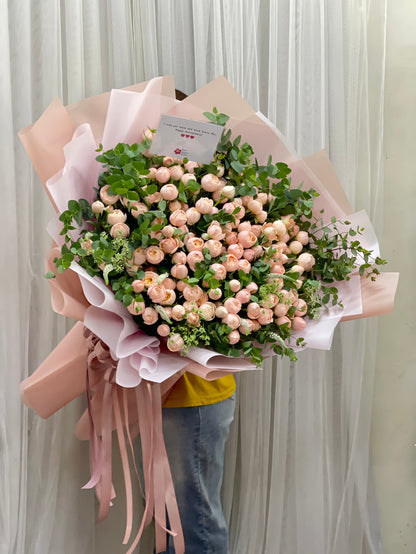 Forever in Bloom — Premium Grand Pink Spray Rose Bouquet