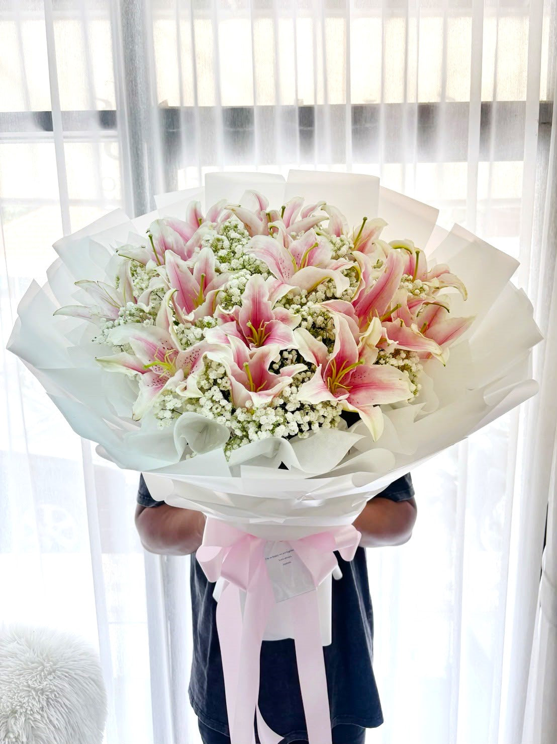 Blush & Bloom – Pink Lily Bouquet