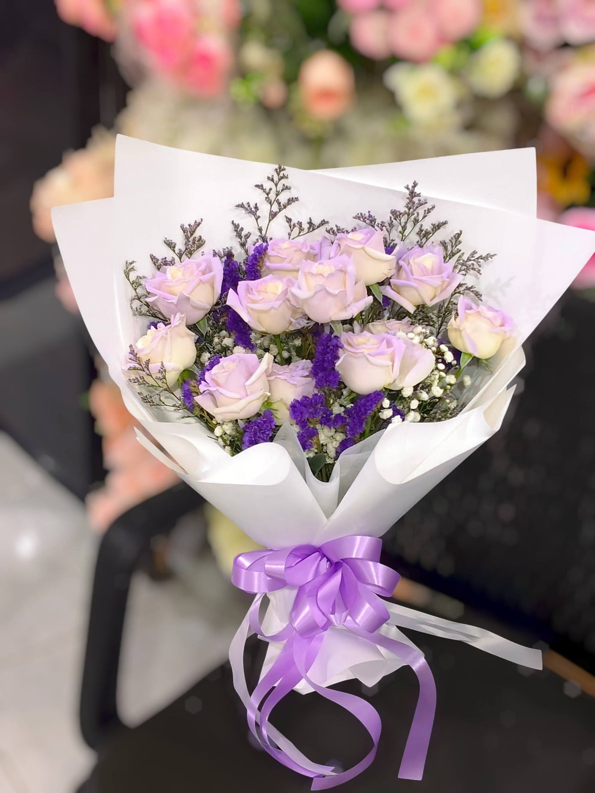 Lilac Love — 10 Purple Roses Bouquet