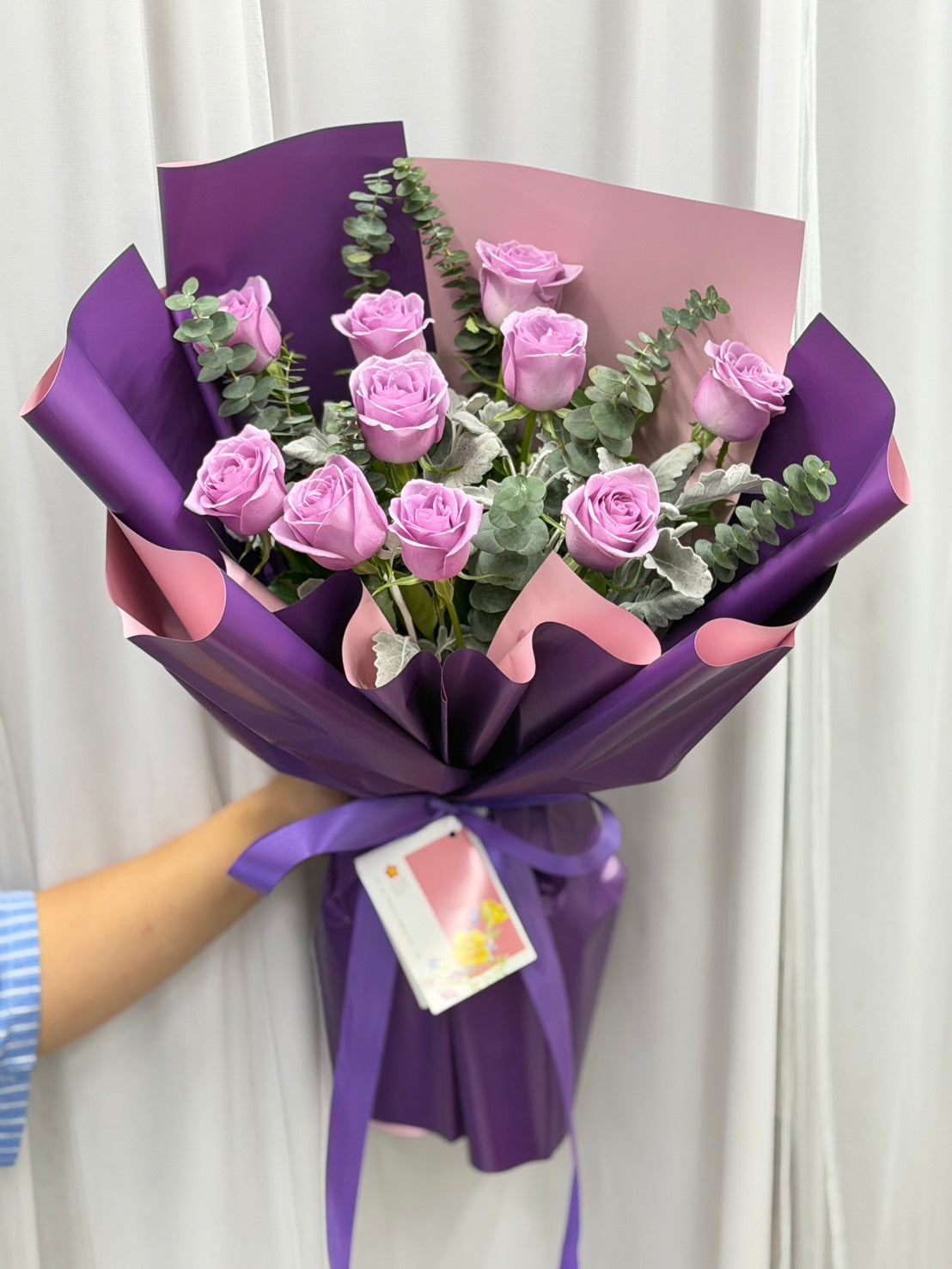 Forever Sweet – 10 Purple Roses Bouquet