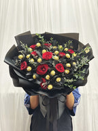 Red Roses Ferrero Rocher Gift Bouquet - BestBloomBuddy