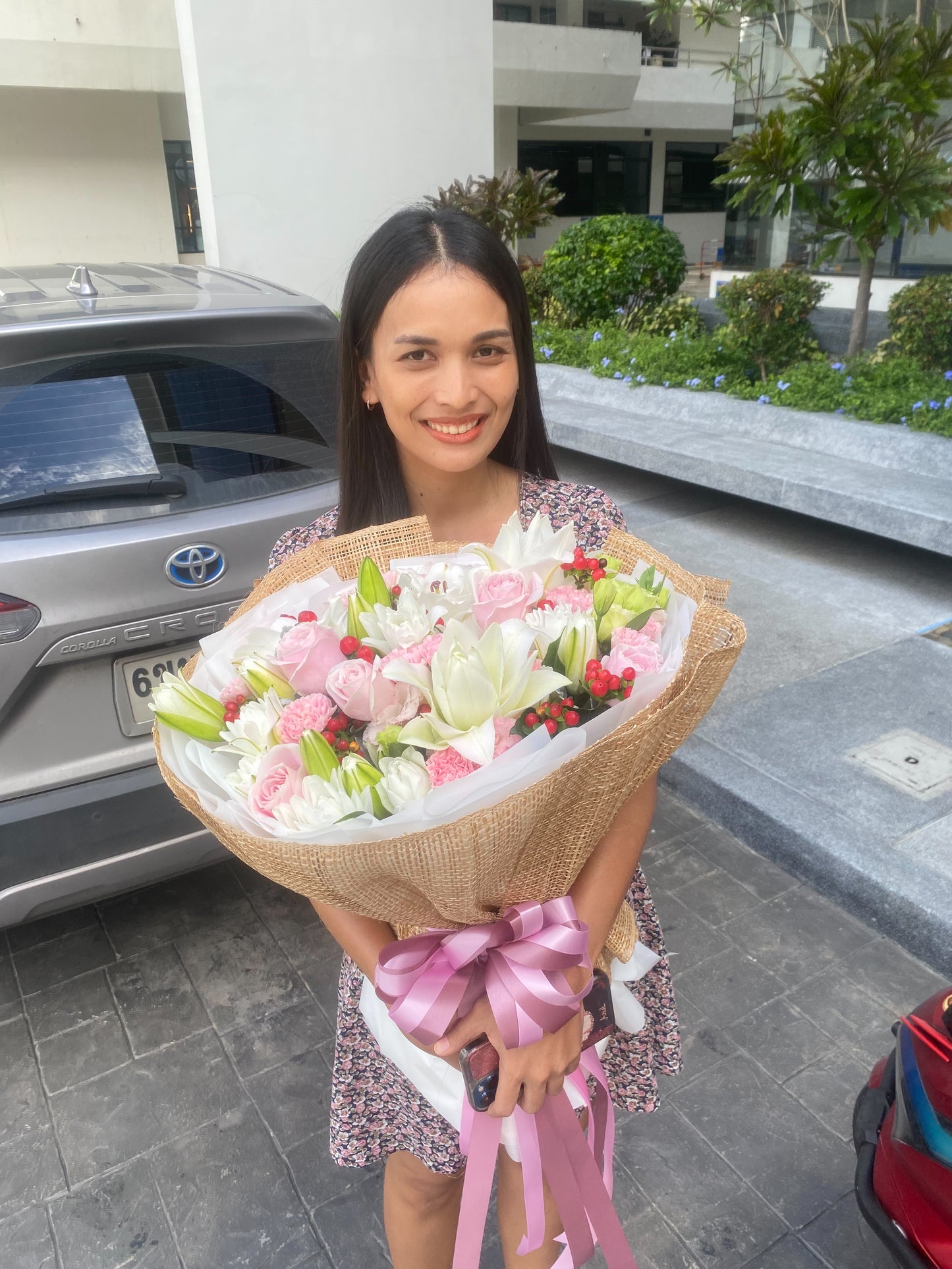 Simply Gorgeous – Lilies, Carnations and Roses Bouquet - BestBloomBuddy