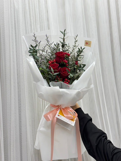First Blush – 3 Red Roses Bouquet