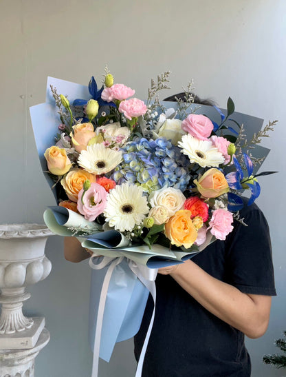 Pastel Harmony – Mixed Flower Bouquet