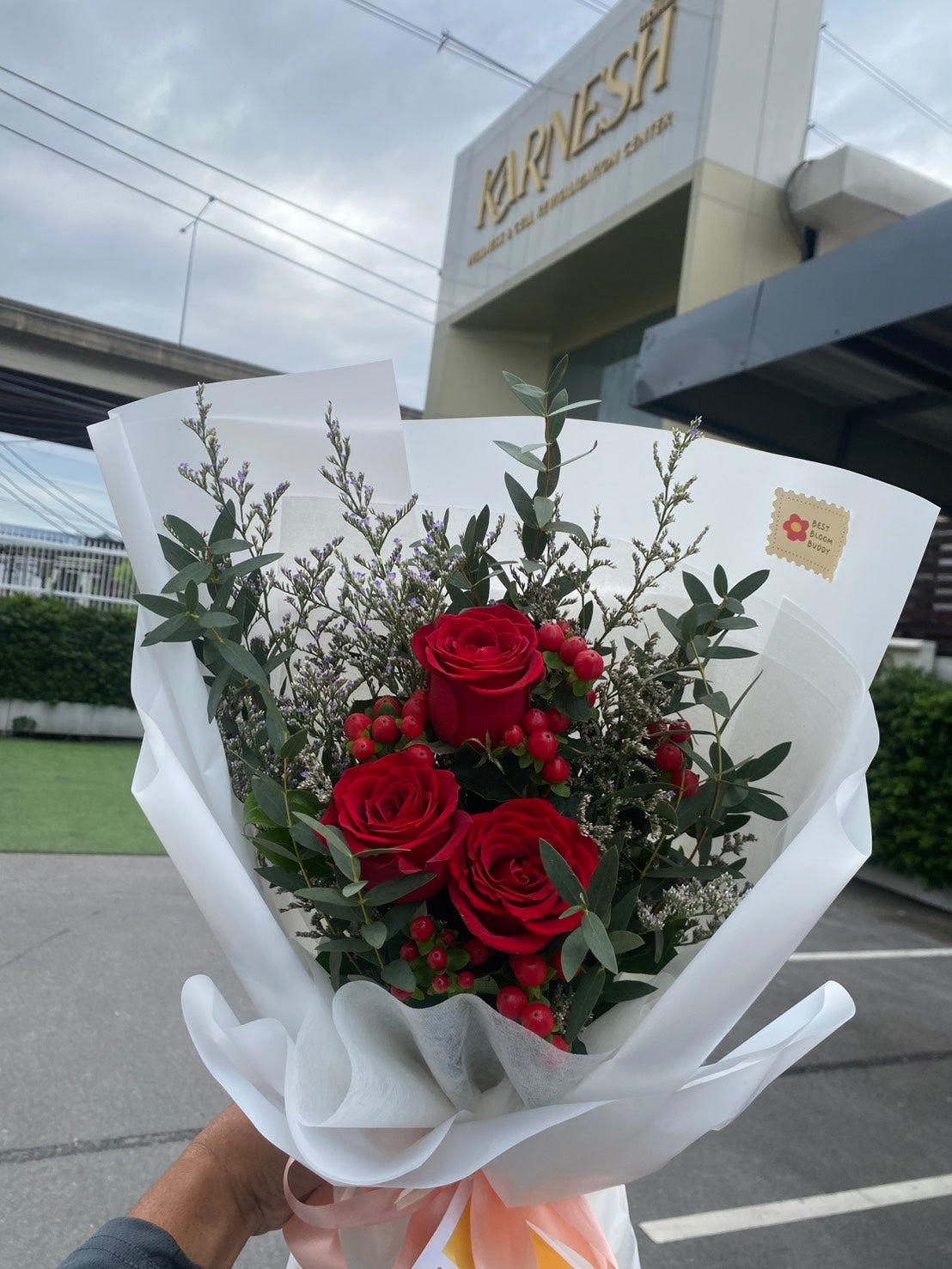 First Blush – 3 Red Roses Bouquet