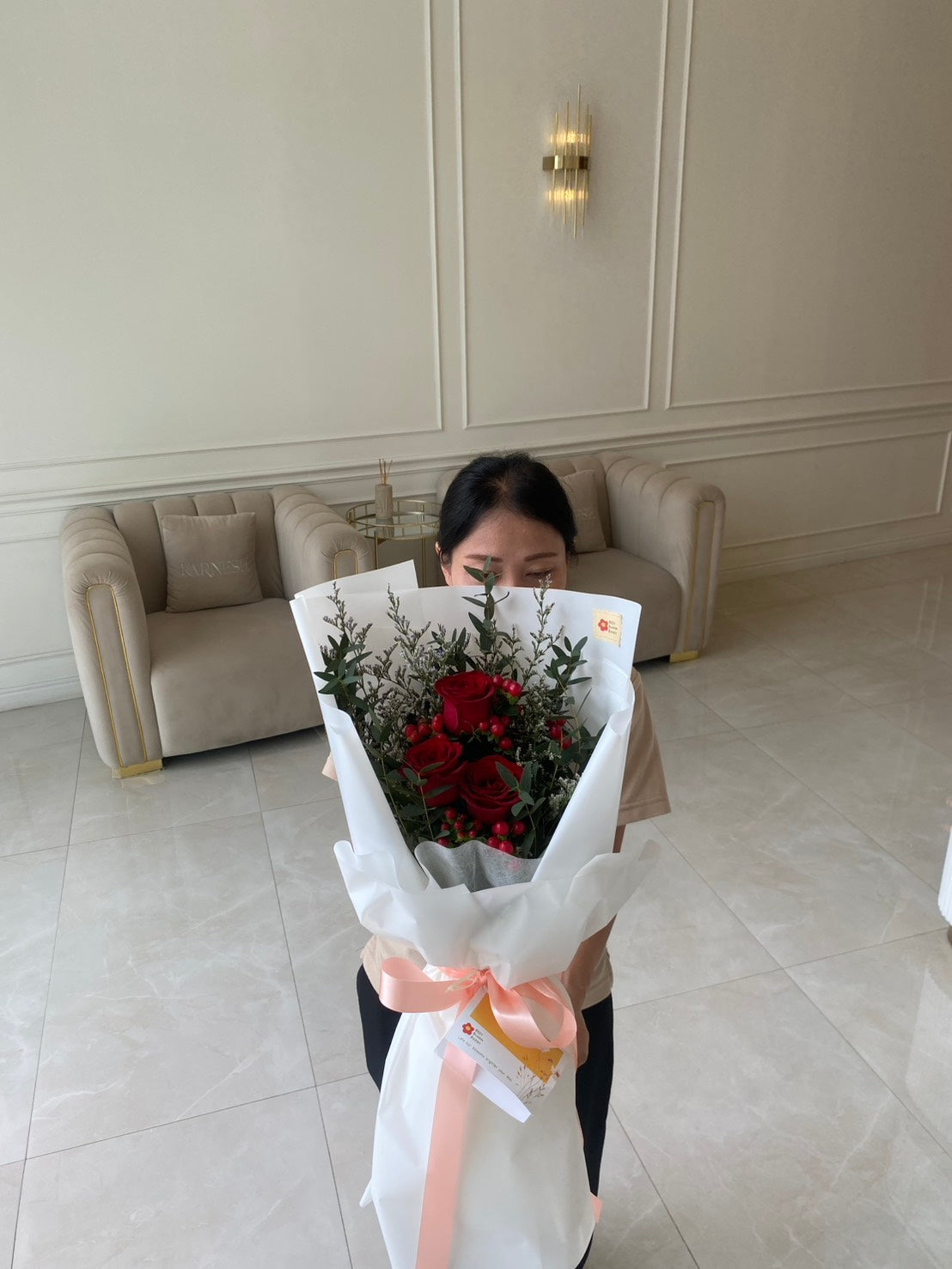 First Blush – 3 Red Roses Bouquet